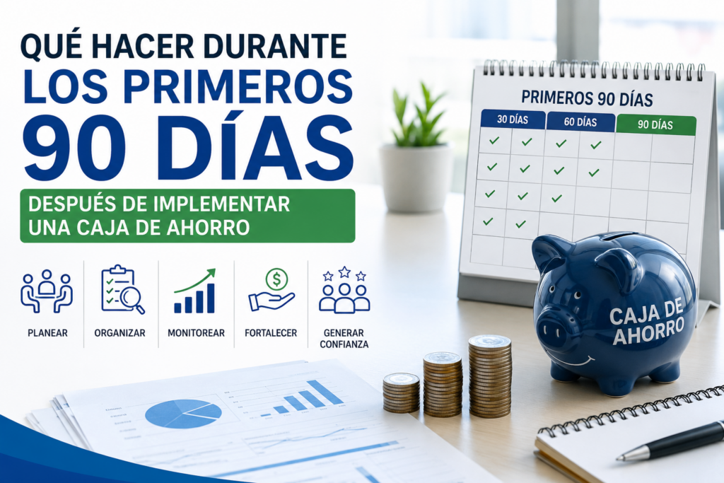 Lee más sobre el artículo Qué hacer durante los primeros 90 días después de implementar una caja de ahorro