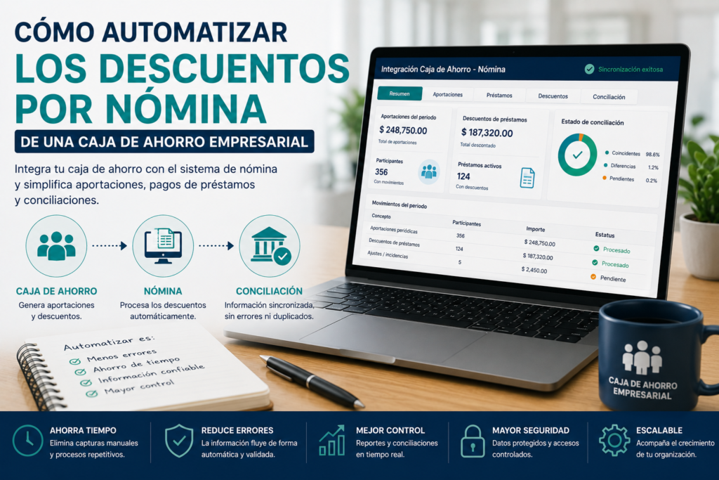 Lee más sobre el artículo Cómo automatizar los descuentos por nómina de una caja de ahorro empresarial