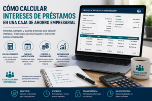 Lee más sobre el artículo Cómo calcular intereses de préstamos en una caja de ahorro empresarial