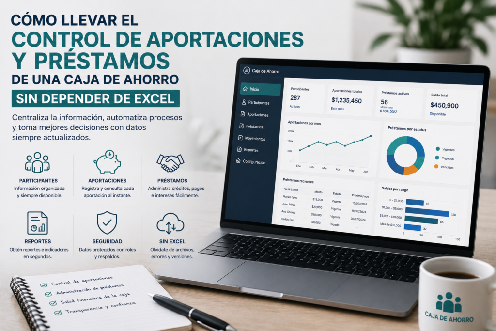 Lee más sobre el artículo Cómo llevar el control de aportaciones y préstamos de una caja de ahorro sin depender de Excel