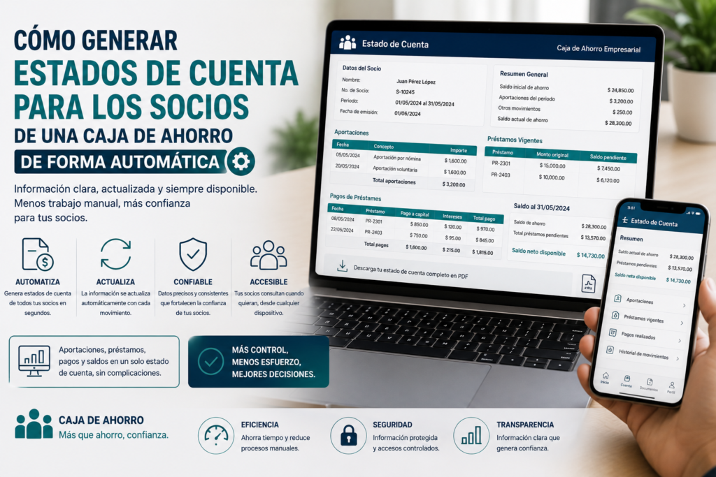 Lee más sobre el artículo Cómo generar estados de cuenta para los socios de una caja de ahorro de forma automática
