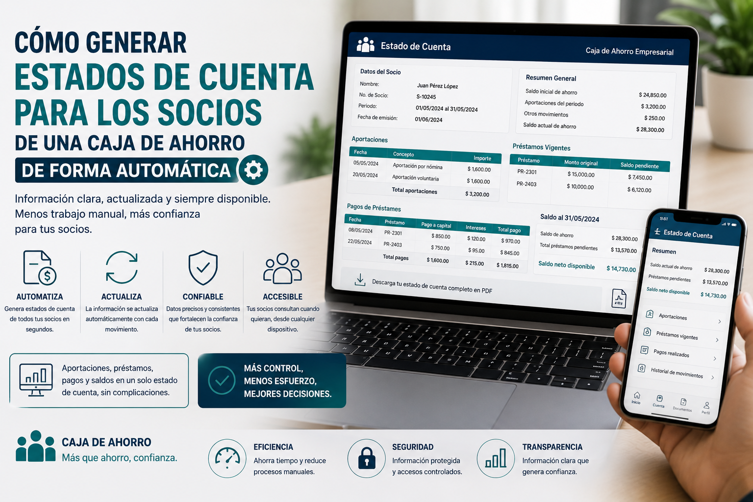 En este momento estás viendo Cómo generar estados de cuenta para los socios de una caja de ahorro de forma automática